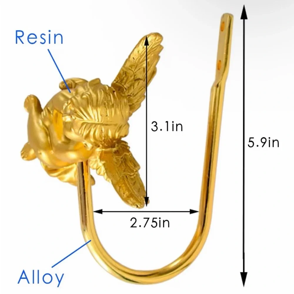 Gold Angel Curtain Tiebacks